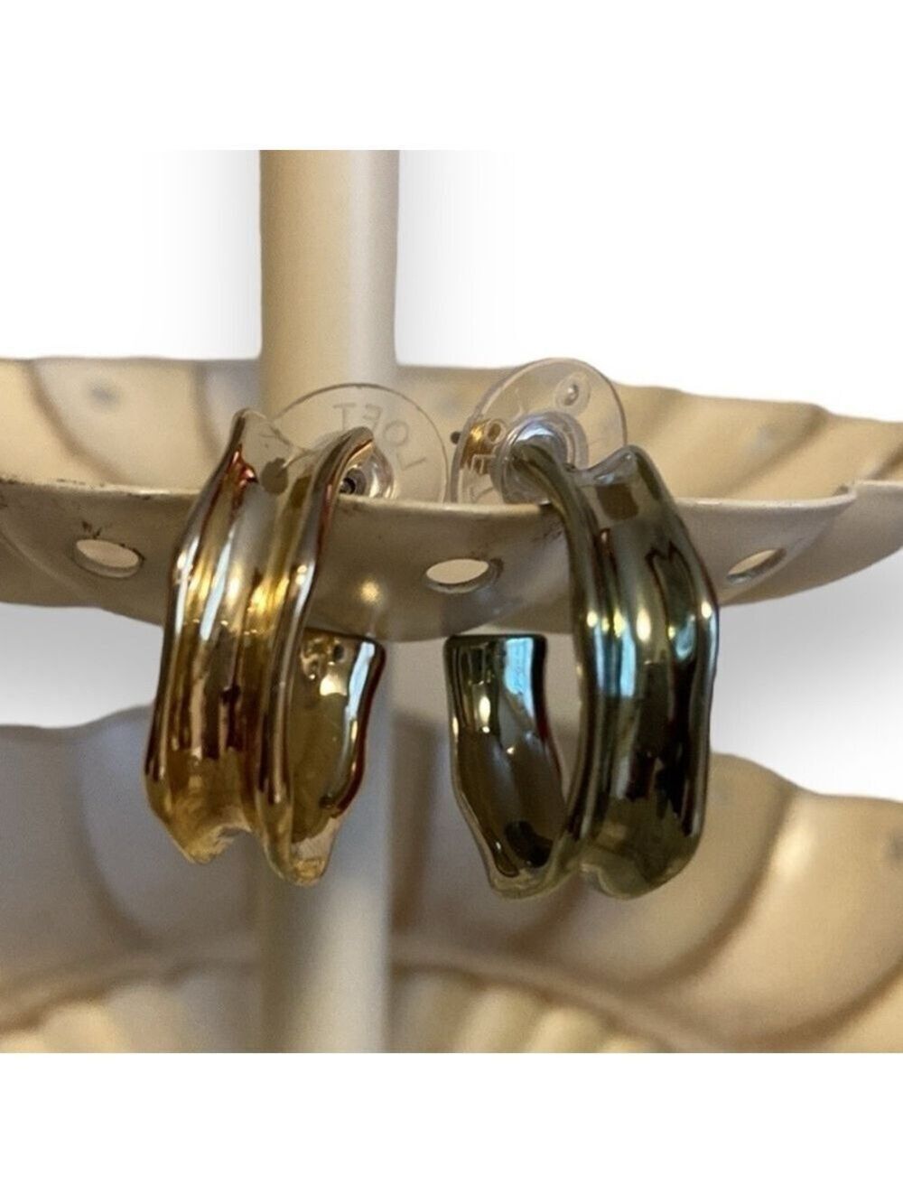 Loft Hoop Earrings Mismatched Gold & Silver Tone New